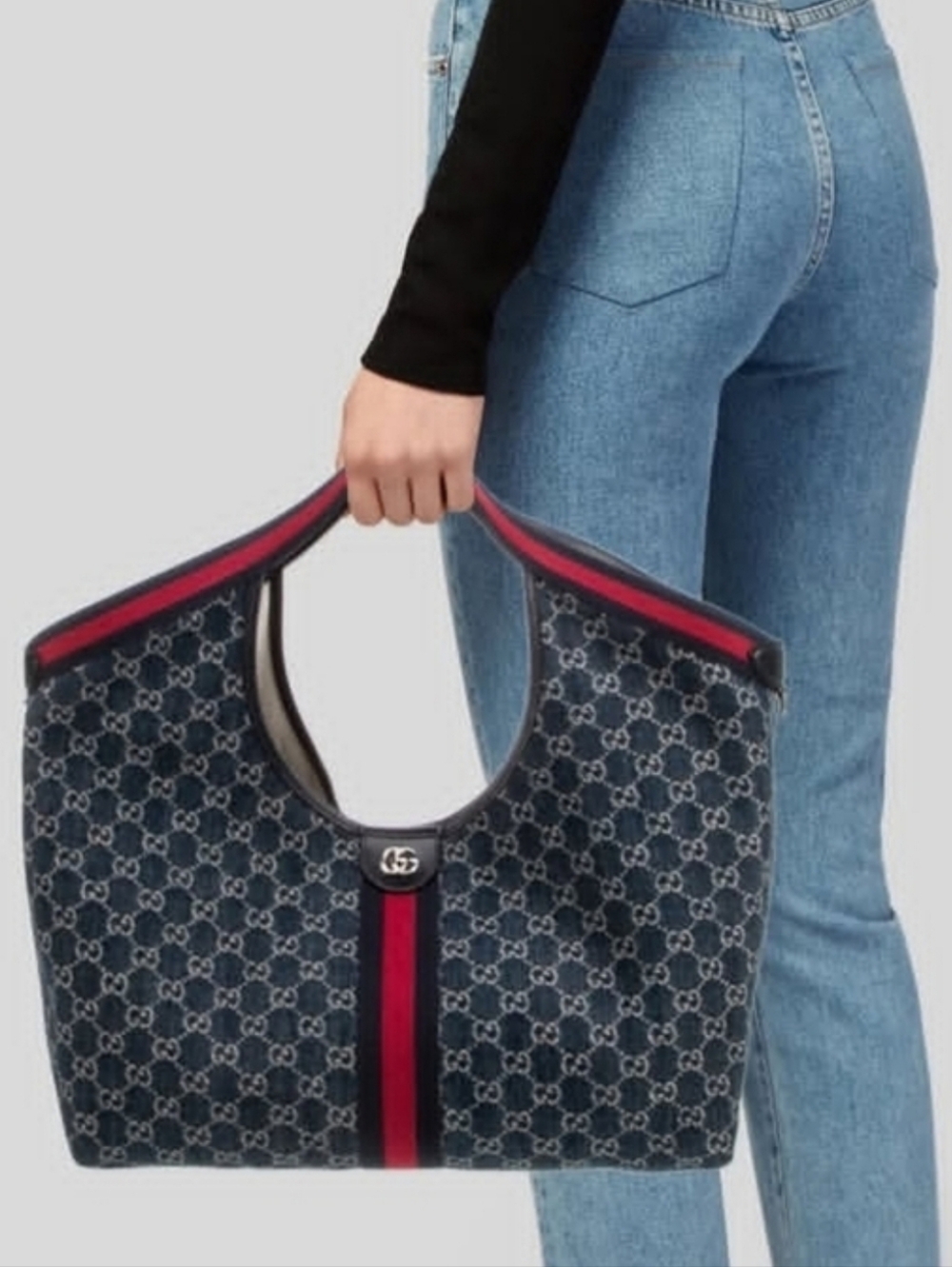 Cotton GiG Supreme Denim Cotton Canvas Large Crossbody Tote Shoppee Top Hander